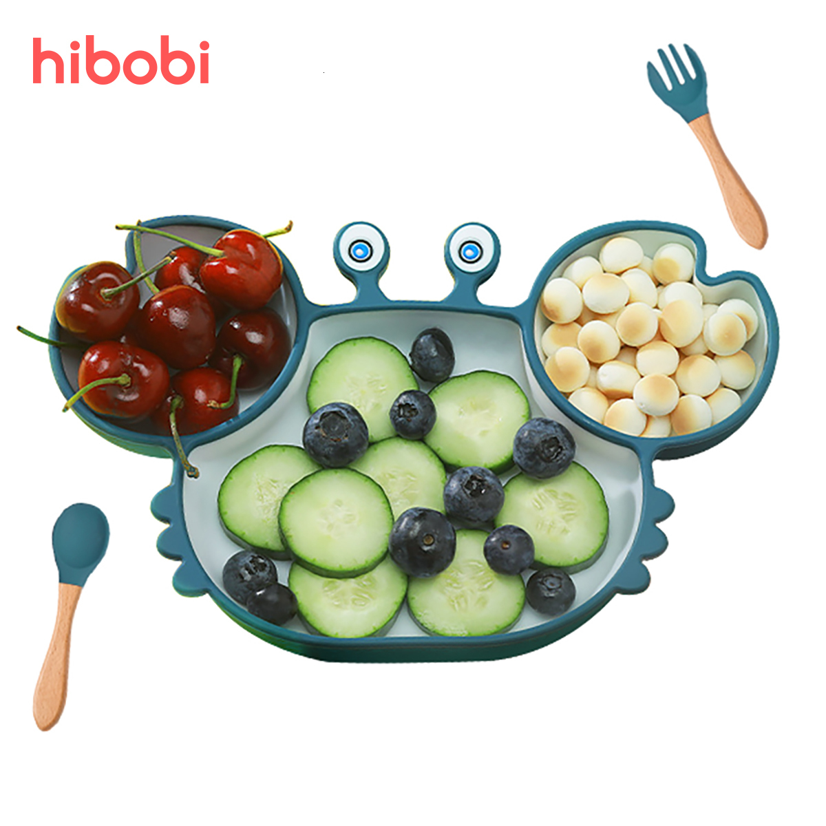 

Cups Dishes Utensils hibobi Baby Bowls Plates Spoons Silicone Suction Food Tableware BPA Free NonSlip Crab Feeding Bowl for Kids 230202