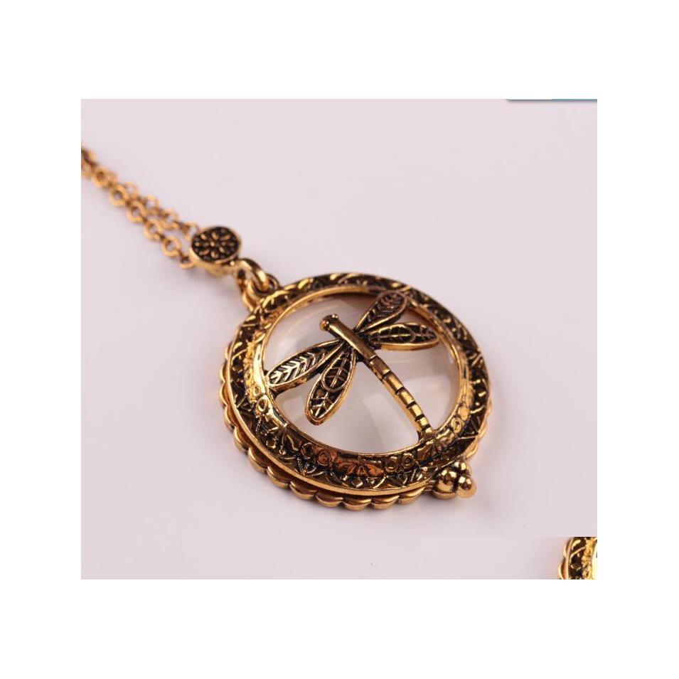 

Pendant Necklaces Shellhard Art Magnifying Glass Cabochon Antique Cat Map For Women Men Jewelry Drop Delivery Pendants Dhqtz
