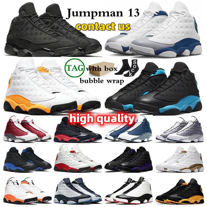 

Men Basketball Shoes 13s French Blue Del Sol Obsidian Black Cat Hyper Royal Chicago Bred Starfish Cap and Gown 13 trainers sports sneakers, 10