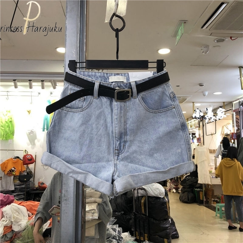 

Women's Shorts Denim Tight Vintage Classic High Waist Blue Wide Leg Female Summer Caual Ladies For Women Jeans 230202, 608shenlan