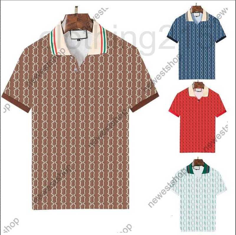 

Men's Polos Designer 2022 Mens designer Polo Shirts Luxury Italy Men Clothes Short Sleeve Fashion Casual Summer T Shirt luxury collar womens Many colors X43Y, Brown