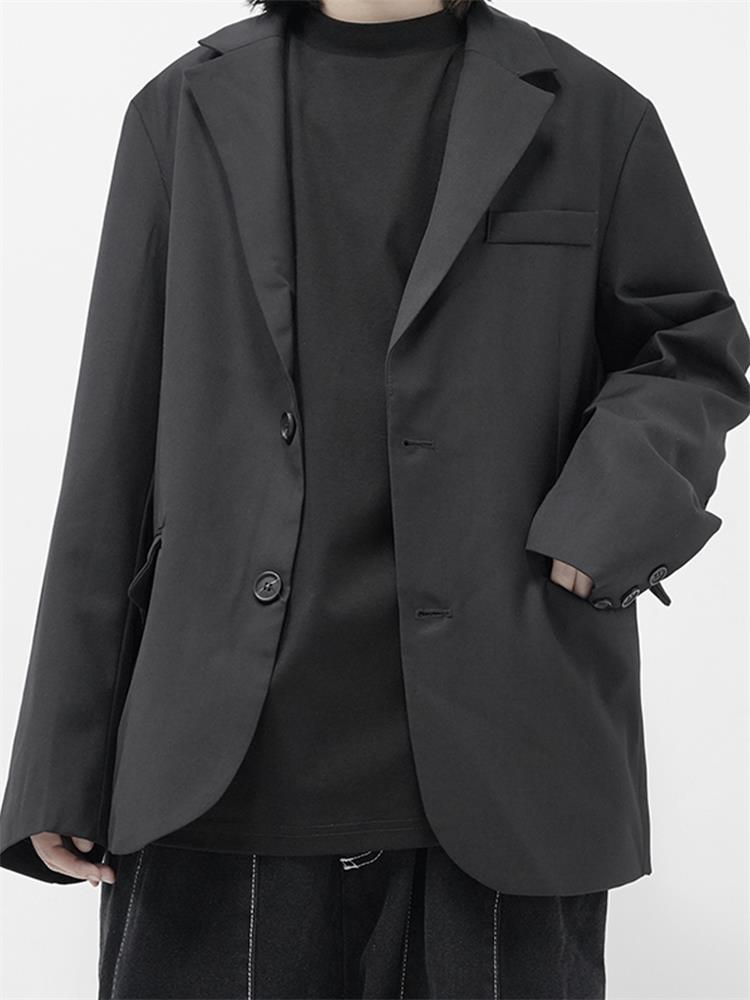 

Men' Suits & Blazers Large Lovers 2023 Autumn Menswear Yamamoto Dark Suit Jacket Casual Black