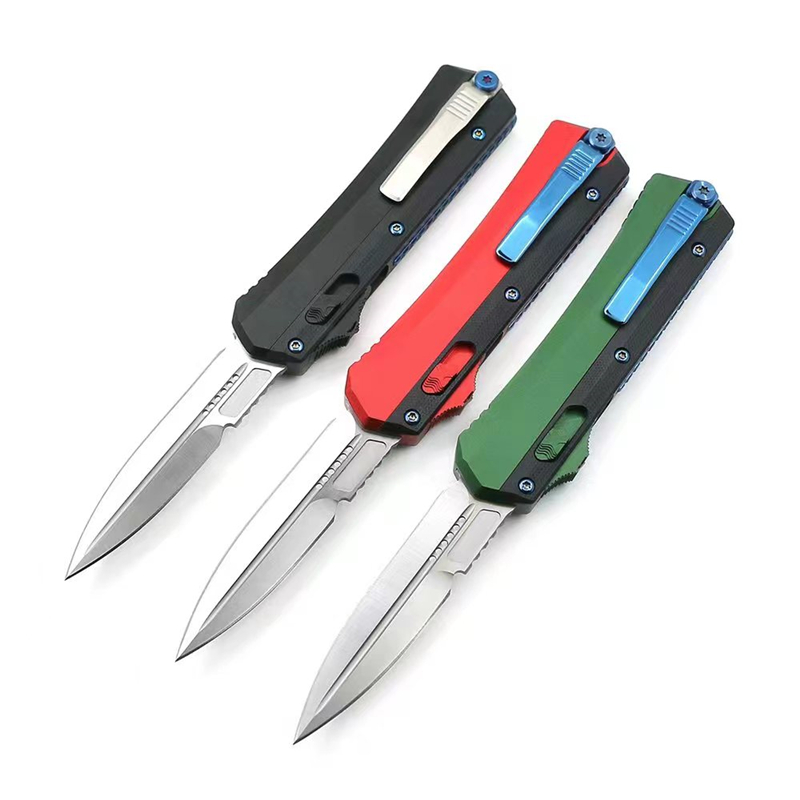 

9inch Micro Glykon D/E OTF Automatic Knife Black Aluminum And Ti