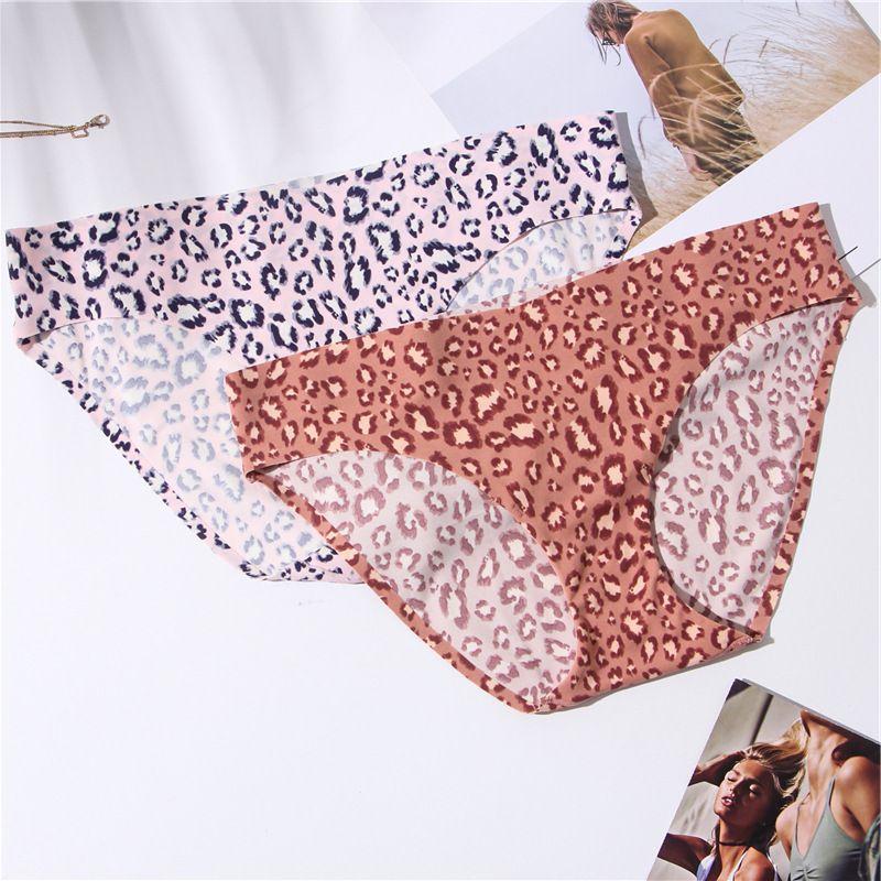 

Women's Panties Autumn Cotton Sexy Low-waisted Thong Seamless Lady Pantie Wave Typed Simple Comfortable Bowknot Underpanties Leopard