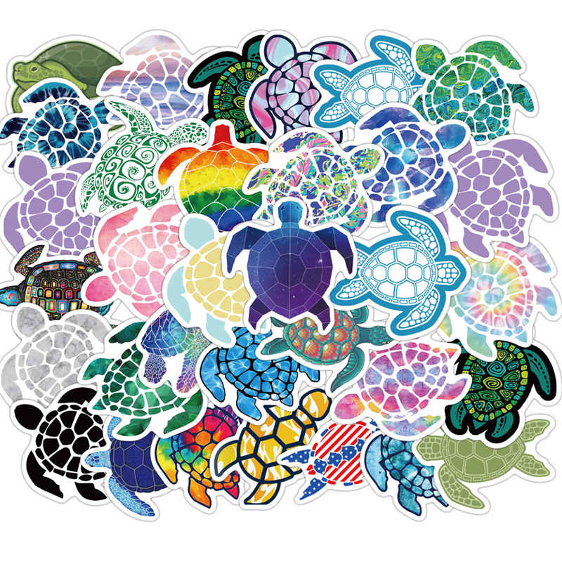 

41pcs Sea Turtle Stickers Waterproof Ocean Turtle Stickers Summer Colorful Stickers TZ-AZ112, Multi colors