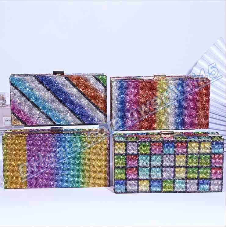 

qwertyui45 Evening Bags Boutique De FGG Elegant Women Long Evening Bags and Clutches Formal Dinner Crystal Clutch Purses Bridal Rhinestones Handbags 020223H, Grape