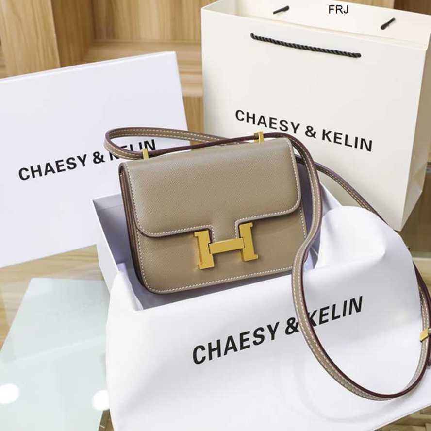 

Designer Constances Bags Herme Kangkang Women 2023 New Fashion Style Tofu Womens Leather Crossbody Hbutton Flight Attendant Have Logo frj, Sky blue