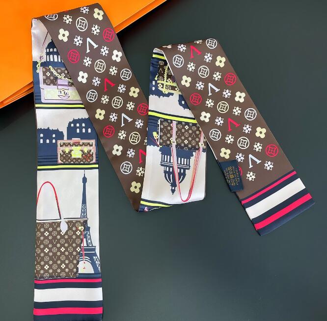 

Desinger Letters Print Bags Scarves Accessories Silk Handle Wraps Muffler Wallet Purse Handbag Women Bag Paris Tote Luggage