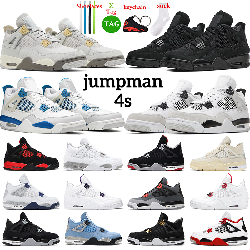 

shoes basketball jumpmans 4 for men women 4s Military Black Cat Canvas j4 White Oreo jordens4 Fired Red Thunder Midnight Navy mens trainer sport sneakers outdoor, 39