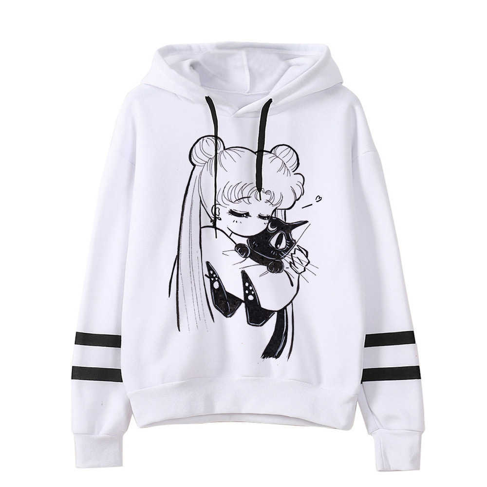 

Women's Hoodies Sweatshirts Sailor Harajuku Hoodie 2021 Korean Style Ulzzang Kawaii 90s Cartoon Clothing Pullovers Oversized Hooded Streetwear Sweatshirt Y2302, 3073