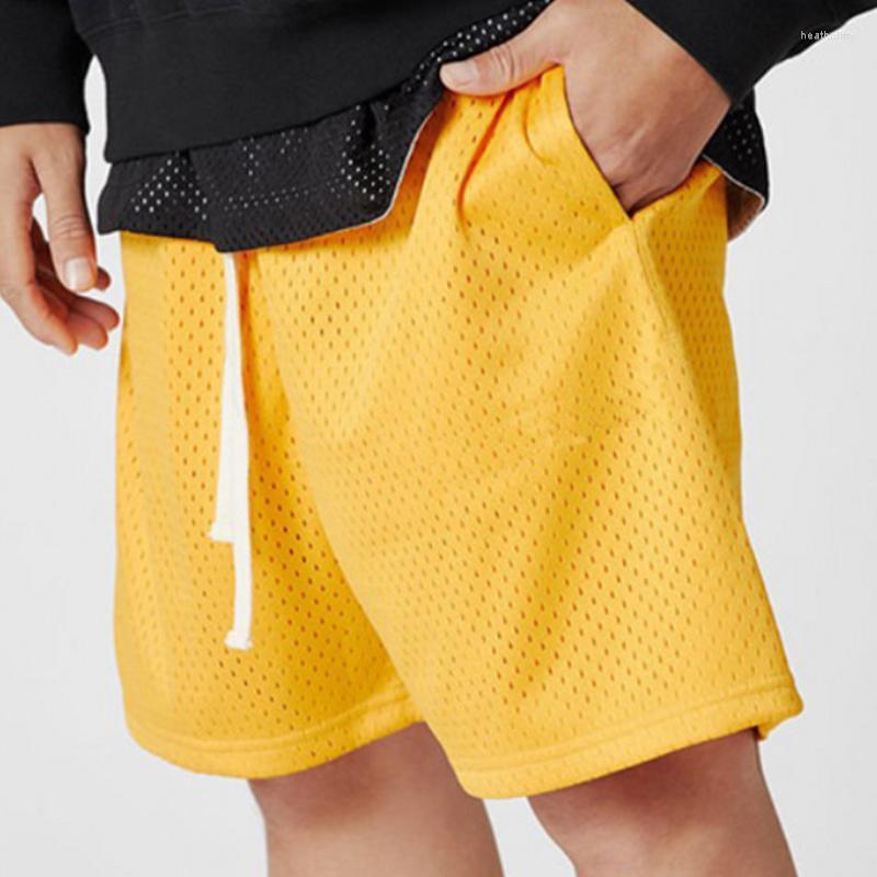 

Men's Shorts Summer 2023 Street Trend Loose Skateboard Pants Sports Casual Mesh Sweatpants Custom Logo Sportswear Mens ShortsMen's Heat22, Yellow