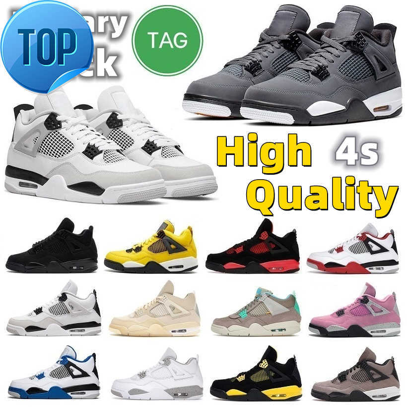 

Jumpman 4s Basketball Shoes Women Men 4 Military Black Cat White Oreo Fire Red Thunder Sail University Grey Pure Money Purple Metallic PMGD