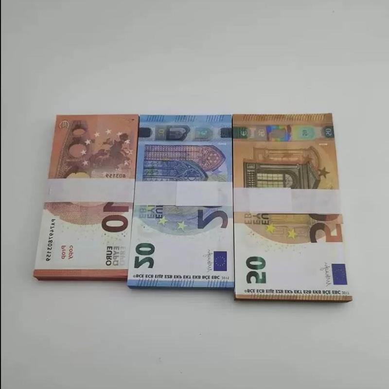 

10 Banknote Fake Realistic Supplies Party 20 50 100 200 500 Faux-billets Money Toy Currency Bar Copy Props Movie Euros 100PCS/Pac Lxwok