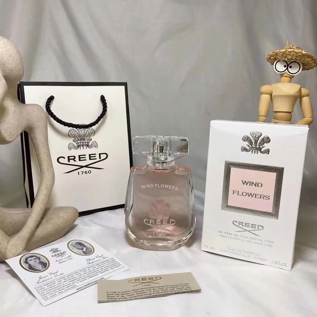 

New Creed Wind Flowers Perfume 75ml Floral fragrance spray Long Lasting fragrances Luxury design women Perfume 2022