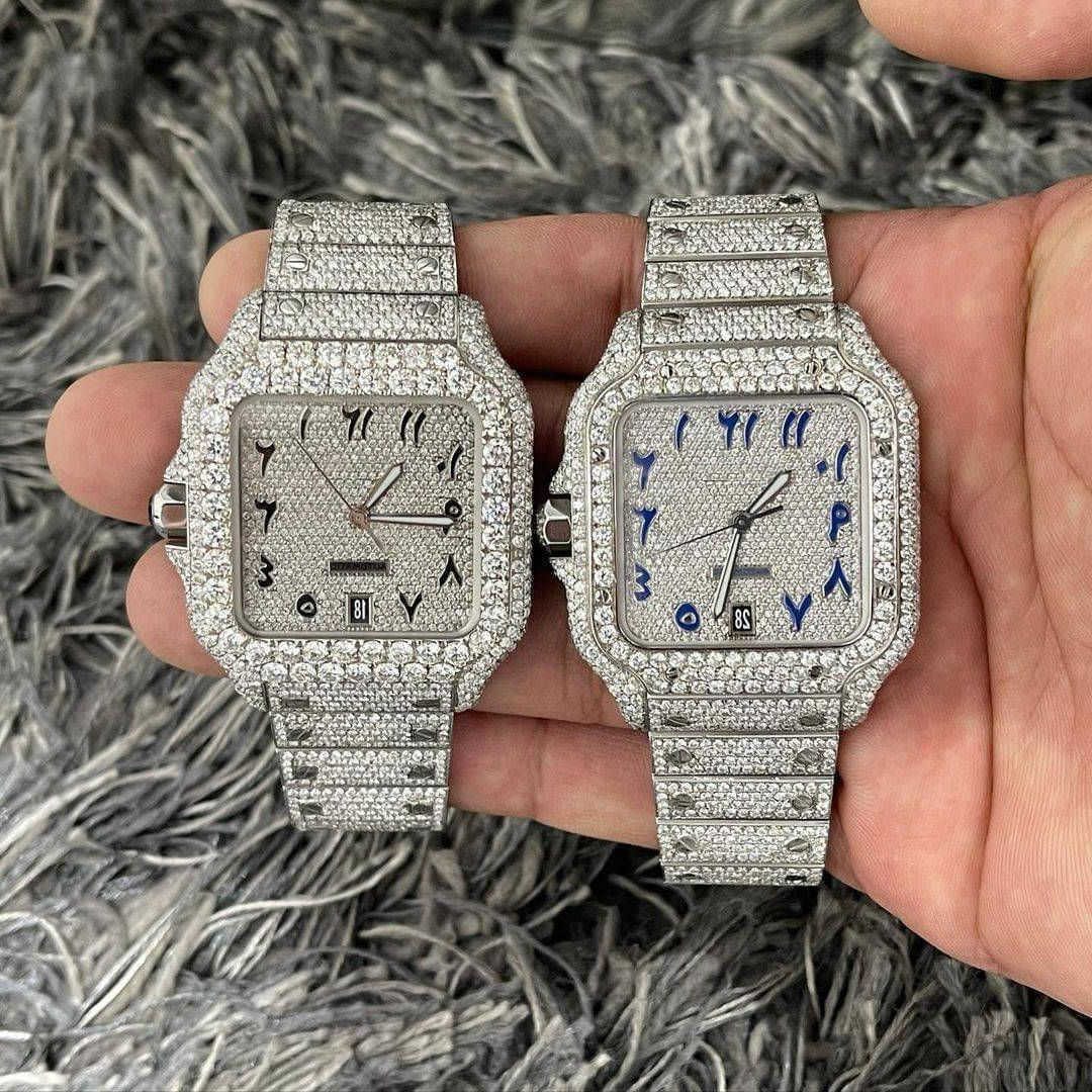 

2023Wristwatches D68 Luxury mens watch 4130 movement watch for men 3255 montre de luxe Mosang stone iced VVS1 GIA watch Diamond watchs wristwatchDBME, Screwdriver 1 pic