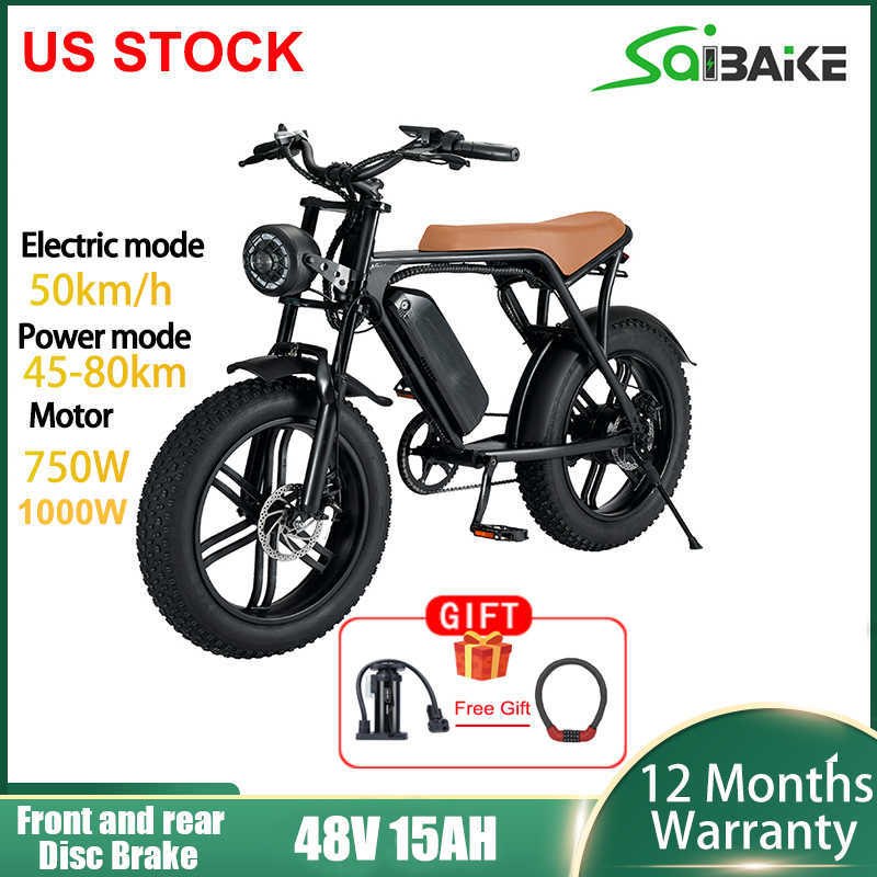 

20inch Electric Bicycle 1000W 750W 48V 15AH 4.0 Fat Tire Ebike Bicycles for Adults 7-Speed Mountain Bike Electric Bike Snow Bike