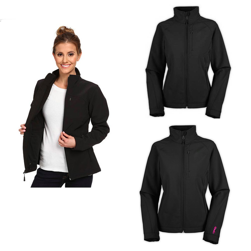 

Women Fleece Apex Jackets Bionic Soft Shell North Polartec Jacket Male Sports Windproof Waterproof Breathable Face Outdoor Black Coats, Black pink ribbon