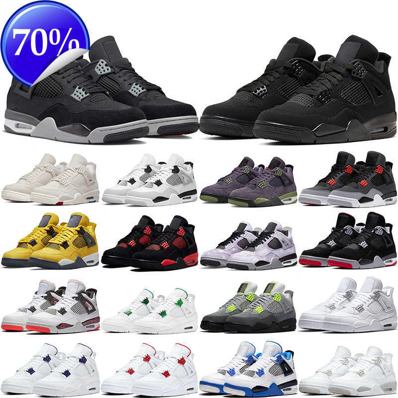 

Basketball shoes Jumpman 4s OG Jordens 4 Canvas Military Blak Fire Red University Blue Purple Metallic White Oreo Mens traniers sport 7027, #19 lemon venom