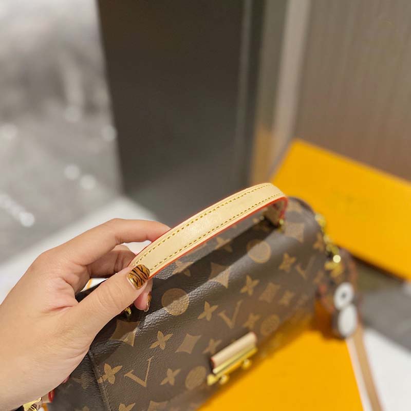 

Leather fashion handbags purses designer shoulder bag with box shoulder bag purses lady underarm messenger womens handbag crossbody, Brown