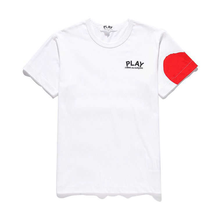 

Designer Luxury Play Classic Fashion Versatile Trend Chuanjiu Love Eye Sports Men And Women Letter Red Heart Baoling Short Sleeve T-shirt