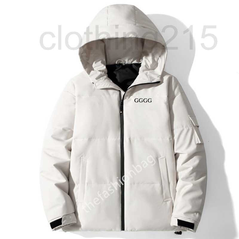 

Men's Down & Parkas Designer French designer new winter hooded down jacket brand letter casual white duck 100% polyester fiber -3XL 4H3P