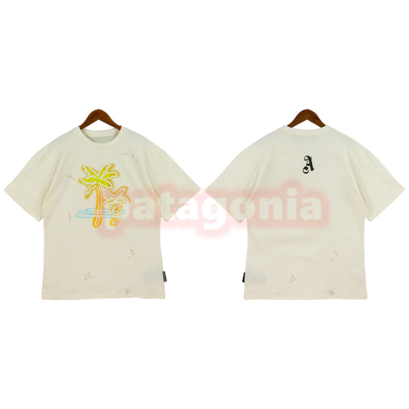 

Mens Summer Apricot T Shirt Designer Womens Fashion Print Tees Streetwear Hip Hop Clothing Size -XL