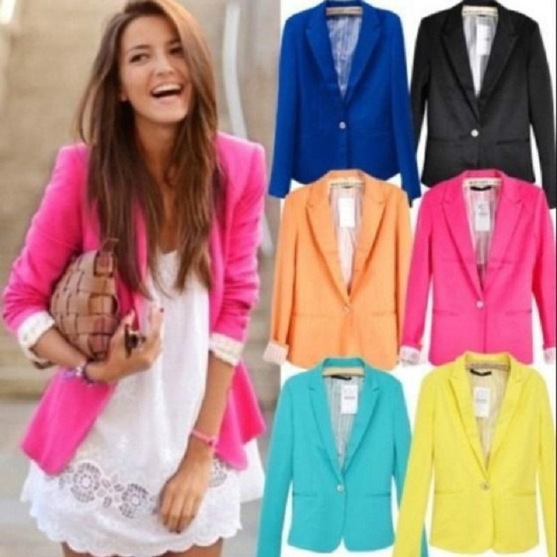 

Women's Suits & Blazers Blazer Women 2023 Candy Color Jackets Suit Slim Yards Ladies Work Wear Jacket, Black