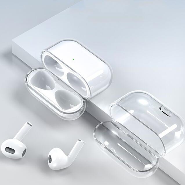 

For Airpods pro 2 2nd generation air pods 3 airpod Headphone Accessories Solid transparent Silicone Cute Protective Earphone Cover Box Shockproof Case