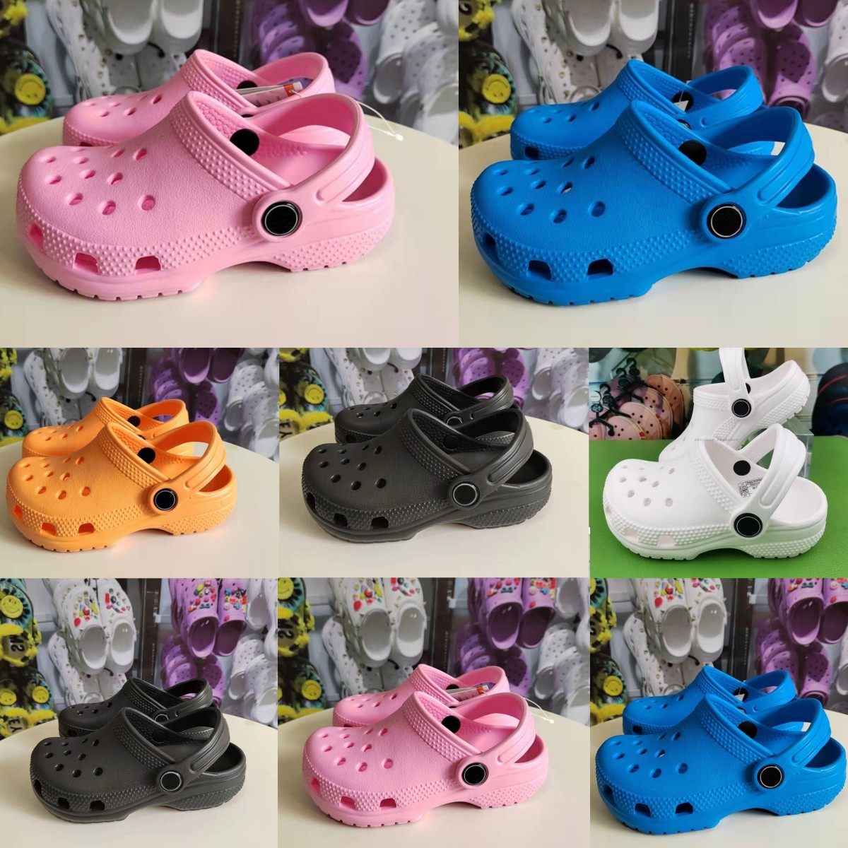 

Croc Slipper Sandals Kids Flip Toddlers Flop Slippers Hole Designer Clog Boys Girls Beach Shoes Infants Baby Casual Summer Youth Children Slides Light 060i#