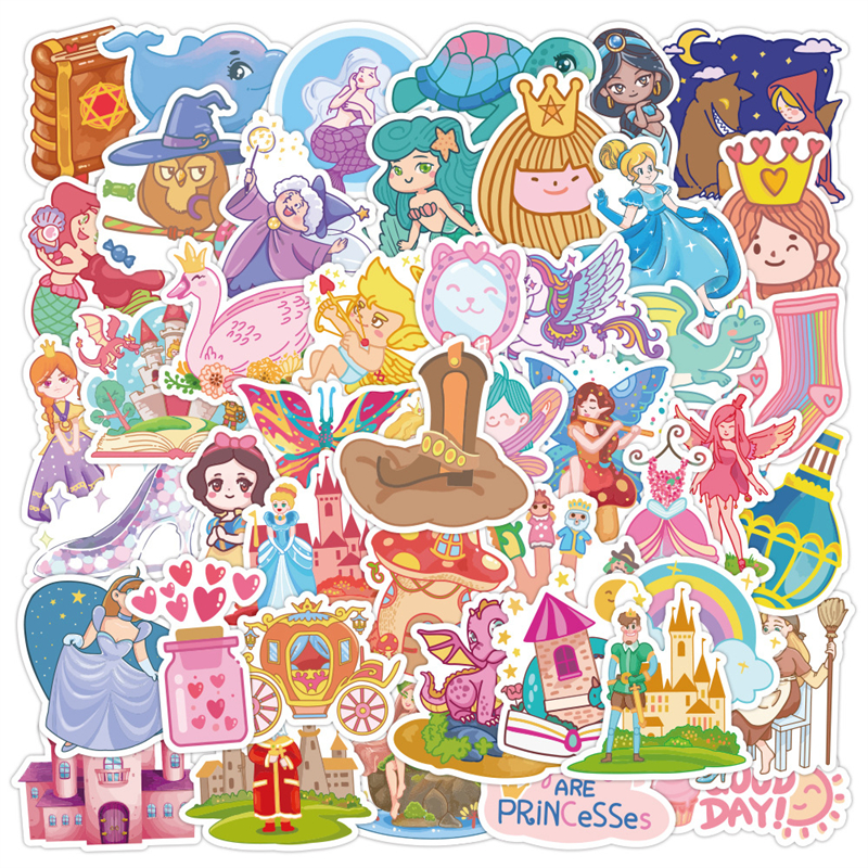 

50 PCS Water Bottle Stickers for Kids Girls Teens Vinyl Vsco Waterproof Cute Aesthetic Stickers W-1322, Multi colors