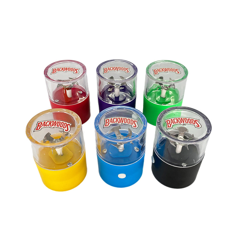 

Portable Cookies Electric Tobacco Grinder Spice Rechargeable Dry Herb Smart Grinders crusher with Glass Chambers Smoking Accessories 12 pcs /set