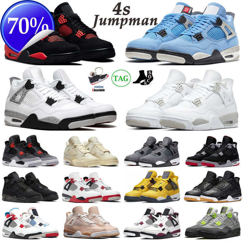 

OG Jorden 4 4s Basketball Shoes Men Women Jumpman Jordam 4 Red Thunder Infrared Black Cat Bred University Blue Shimmer Royalty Mens Trainers 4V68, #14