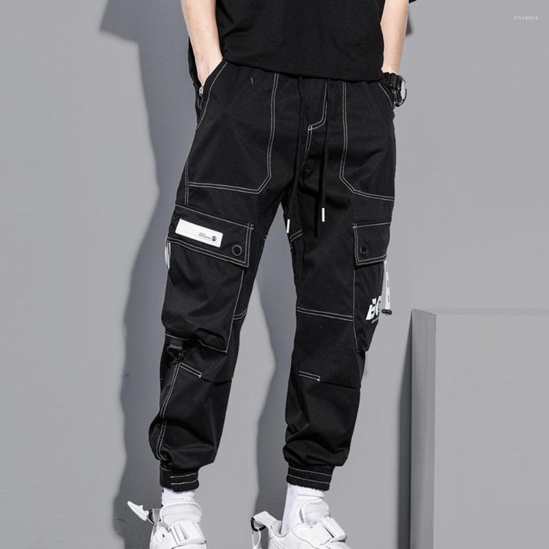 

Men's Pants Men Multiple Pockets Deep Crotch Warm Ankle-banded Harem For Home, Black