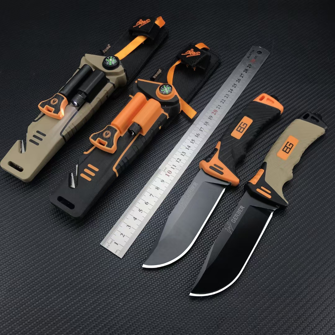

Third Generation Wilderness Survival Straight Knife 7Cr13Mov Blade ABS handle camping outdoor tools