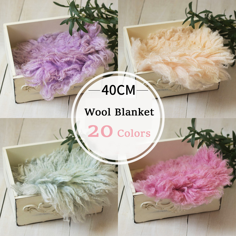 

Blankets Swaddling High Quality Wool Blanket born Baby Pography Backdrop Soft Australasian Mat Basket Filler Po Props Hand Made 230202