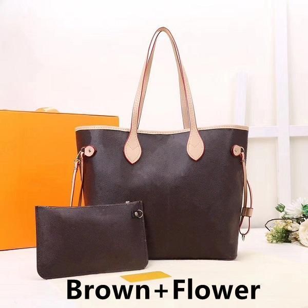 2022 Designers sacs à main en cuir femmes sacs à bandoulière avec portefeuille femme mère paquet composite sac sac à main dame totes 2pcs / set s