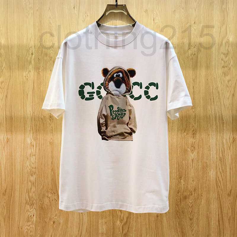 

Women' T-Shirt Designer New Luxury Cartoon Printed Letter Short Sleeve High Quality Loose Comfy Streetwear 2022 Summer Ladies Clothes 0T0Y, White