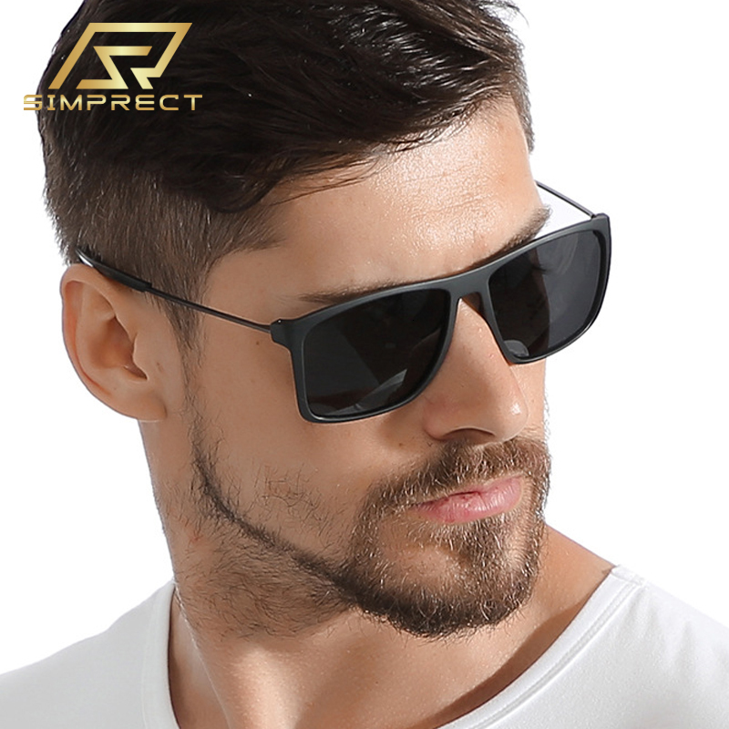 

Sunglasses SIMPRECT Fashion Polarized For Men UV400 High Quality Luxury Brand Retro Vintage Square Sun Glasses zonnebril 230202