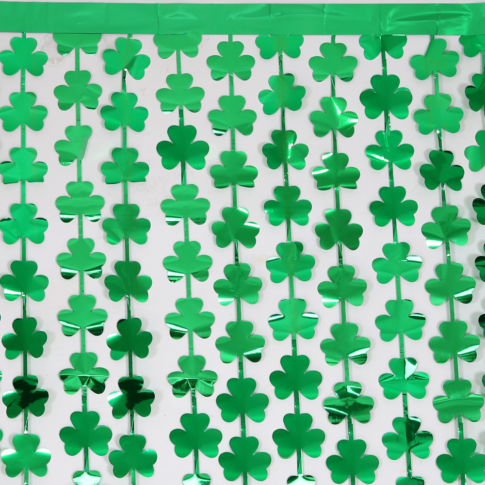 

1*2M New St. Patrick's Day Cuitain Party Decoration Foil Curtain Party Decorations Bridal Shower Birthday Gift Backdrop 122175