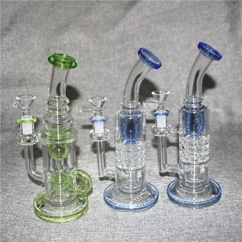 

Glass Bong hookah glass water pipes beaker recycler 9 inch bongs dab rig oil burner ash catcher bubbler with 14mm bowl