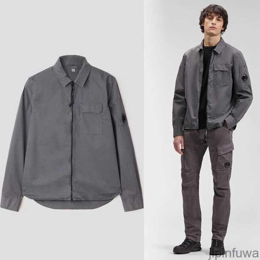 

Jackets Men's 2023 Spring Casual Hoodie CP Shirts Long Sleeve Jacket Pocket Company Goggles Lens Decoration Zipper Thin UK High Street Coats Sweatshirts UGTL, Yellow