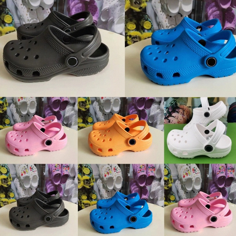 Enfants Flip Flop Pantoufles Designer Tout-petits Croc Sandales Trou Pantoufle Clog Garçons Filles Chaussures De Plage Nourrissons Bébé Casual Ét