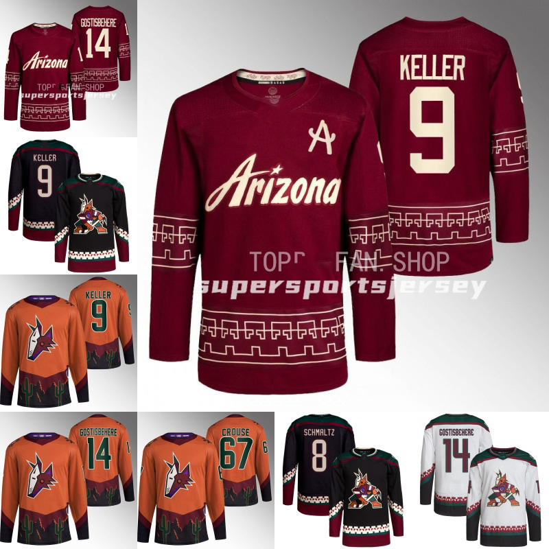 

Arizona Clayton Keller Coyotes 2023 Desert Night Jersey Logan Cooley Liam O'Brien Nick Schmaltz Shayne Gostisbehere Lawson Crouse Men Women Youth Stitched, Home