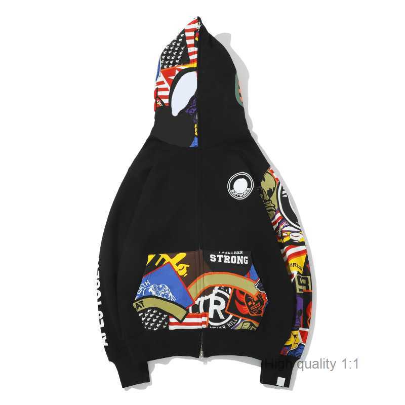 

Mens Hoodies Camouflage Design Red Yellow Blue Splicing Fleece Plus Size 3xl Zipper Lovers Sweatshirts Fashion 4 OV2S 1 PXM9, B6-black
