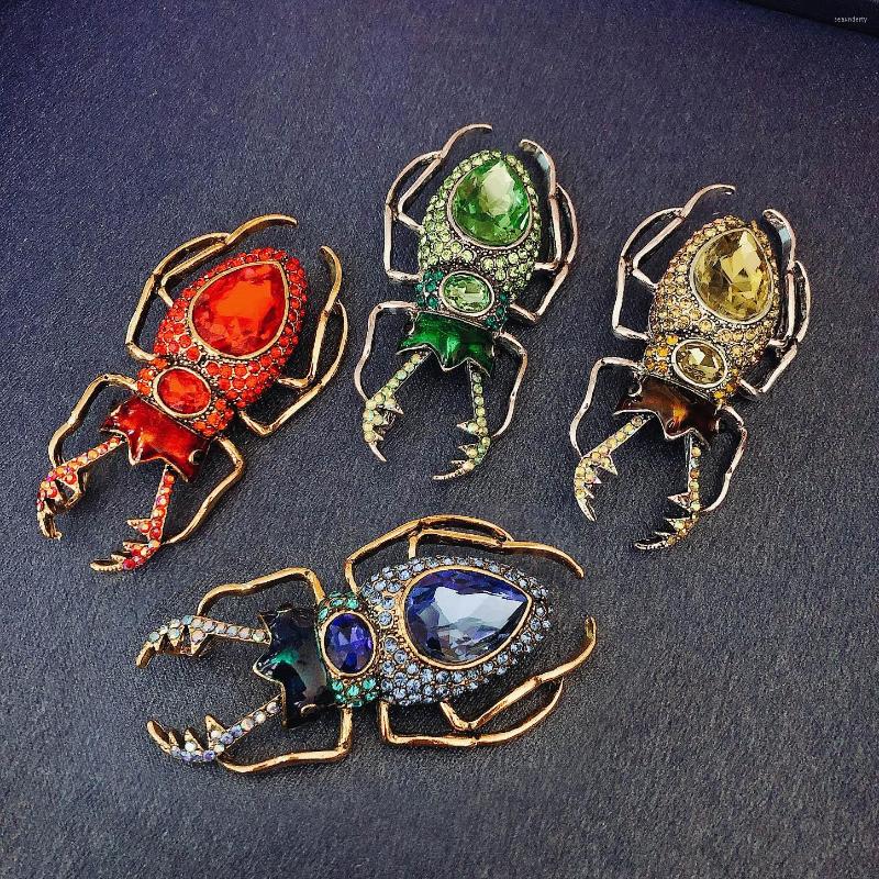 

Brooches Women Vintage Insect Rhinestone Jewelry Exquisigte Crystal Clothes Scarf Pins Clip Lady Enamel Brooch Pin Accessories