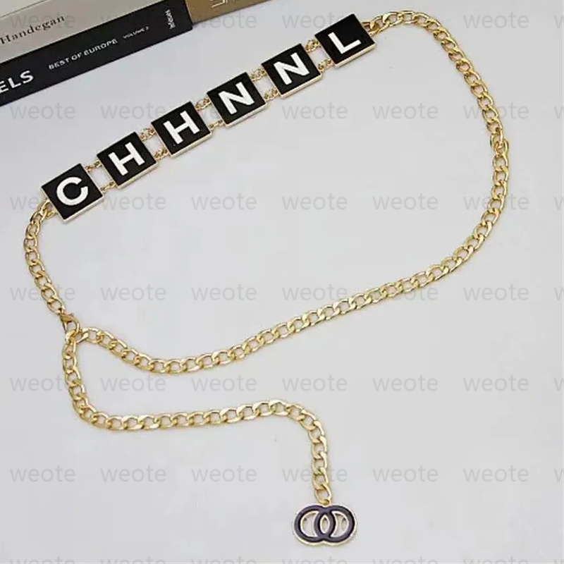 

Letter Waist Chain Belts Designer Belt For Women Classic Brand Ceinture Mens Waistband Metal Alloy Dress Accessories Girdle Hot