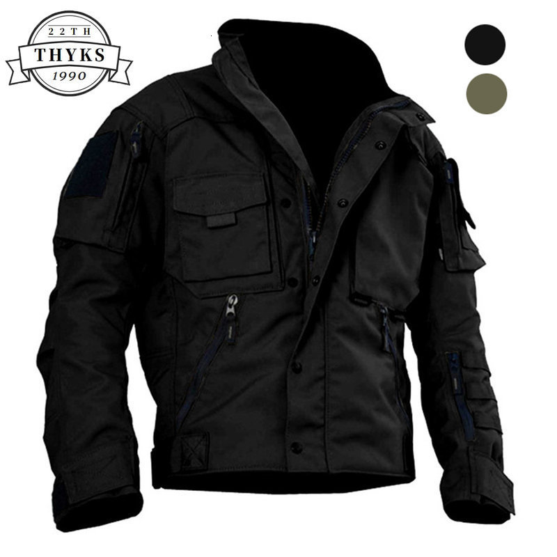 

Mens Jackets Plus Size Military Tactical Men Waterproof Multifunctional Pocket Casual Bomber Male Outwear Spring Autumn S3XL 230203, Black