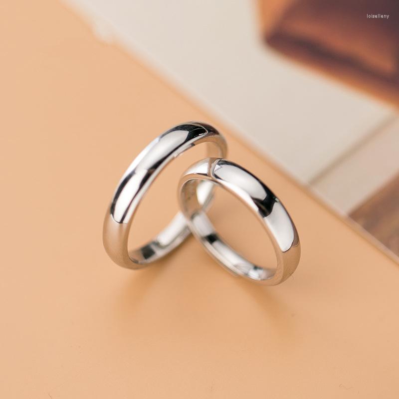 

Cluster Rings Classic Design 925 Sterling Silver For Couple Men Women Lovers Smooth Adjustable Ring Openning Engagement Jewelry