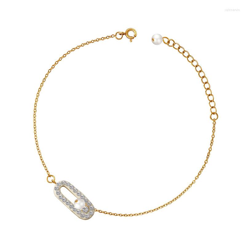 

Anklets French Style Luxury Temperament Imitation Pearl Inlaid Anklet For Women Personality Design Trend Foot Ornaments