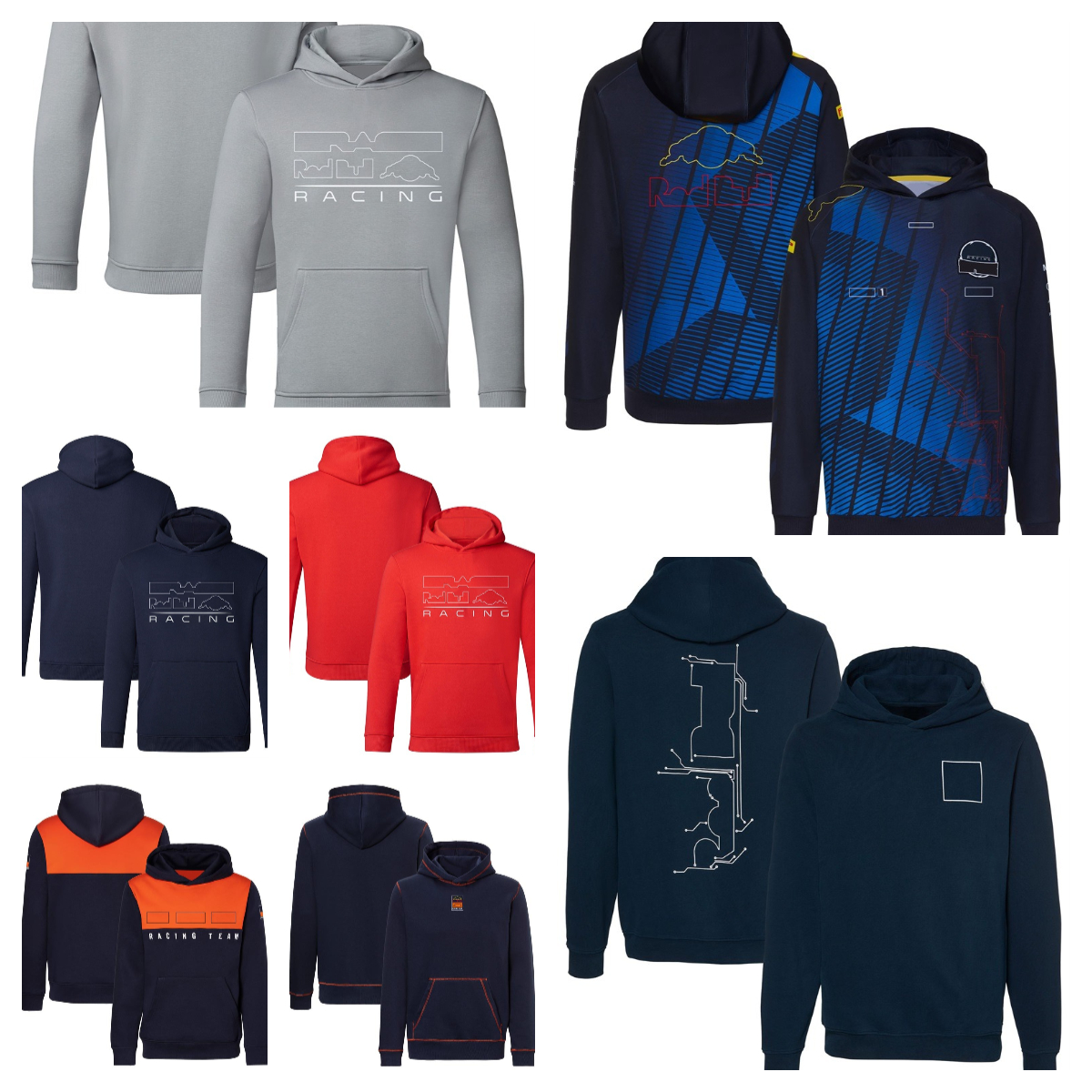 

F1 team uniform 2023 hooded sports sweater casual warm coat racing suit